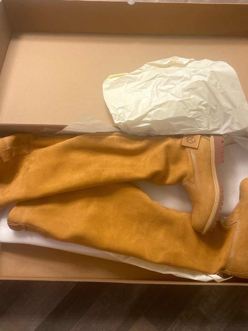 Telfar tall timberland boots